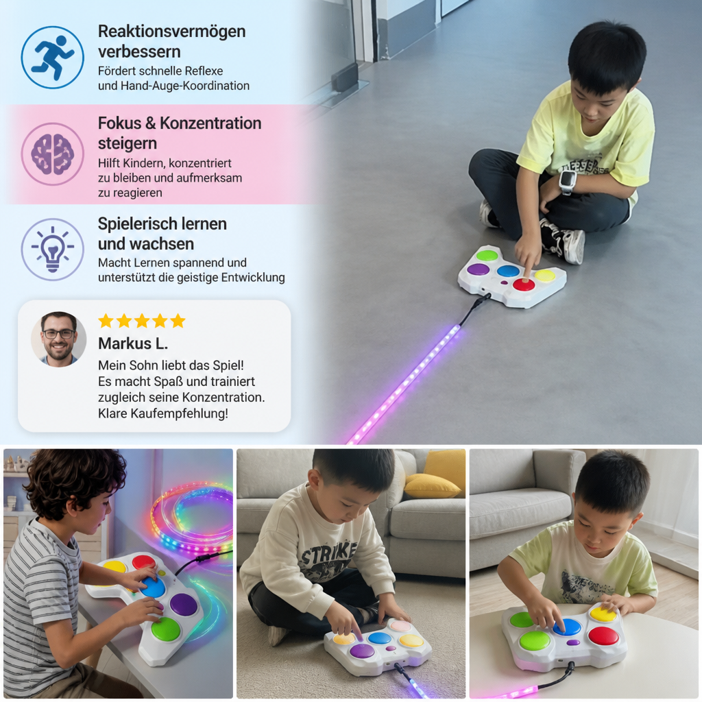 „Light Defense Challenge“ – Interaktives LED-Reflexspiel