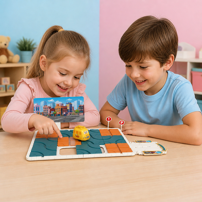 Schiebepuzzle-Labyrinth-Spiel