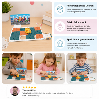 Schiebepuzzle-Labyrinth-Spiel
