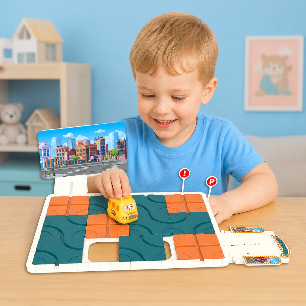Schiebepuzzle-Labyrinth-Spiel