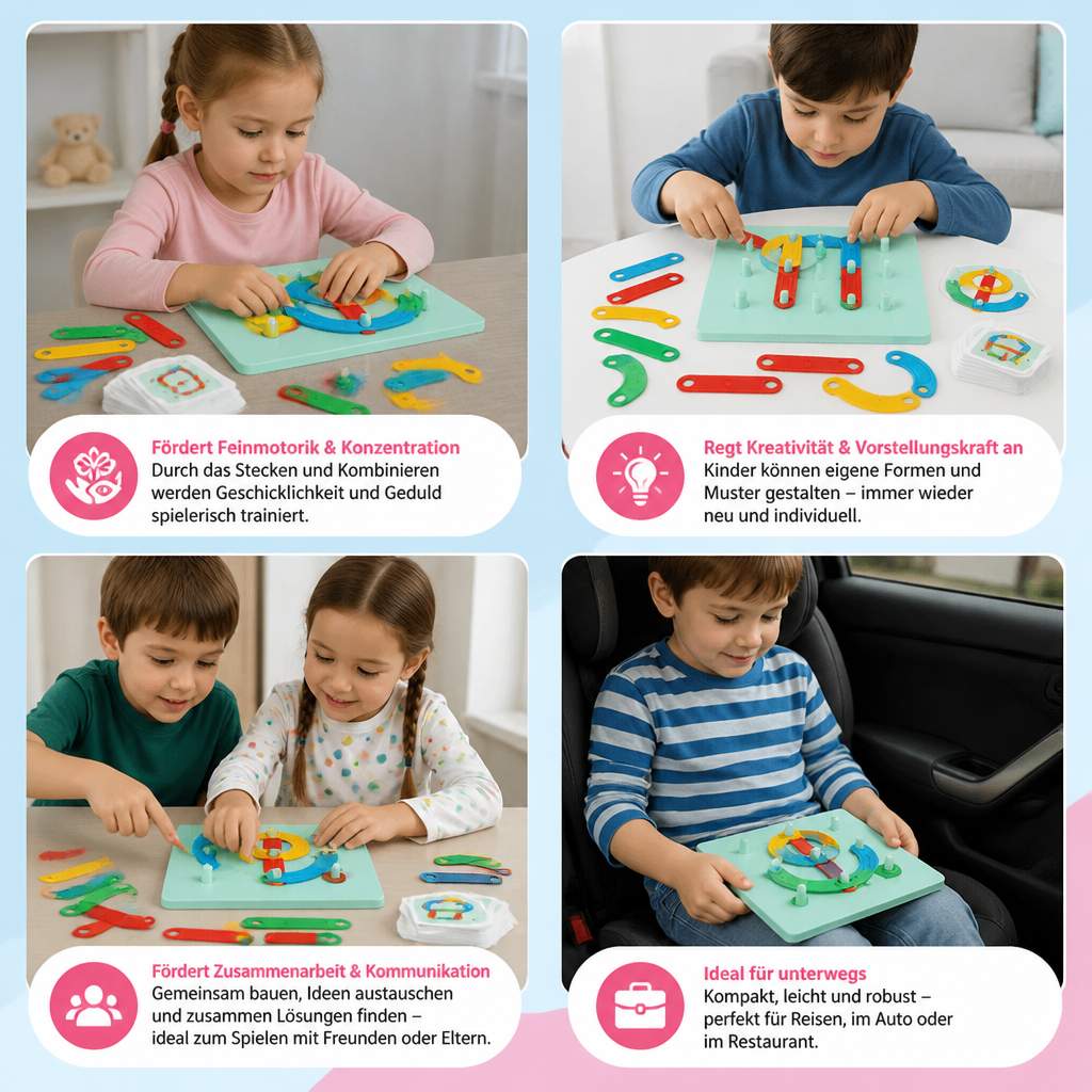 Lernspiel-Bausatz mit magnetischen Buchstaben und Zahlen
