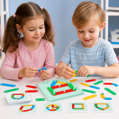 Lernspiel-Bausatz mit magnetischen Buchstaben und Zahlen