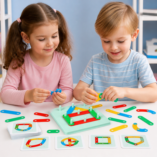 Lernspiel-Bausatz mit magnetischen Buchstaben und Zahlen