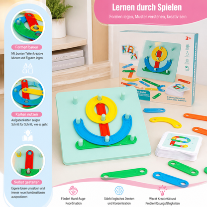 Lernspiel-Bausatz mit magnetischen Buchstaben und Zahlen