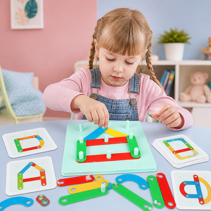 Lernspiel-Bausatz mit magnetischen Buchstaben und Zahlen