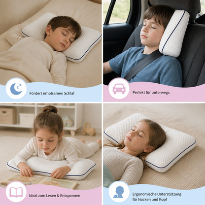 Ergonomisches Memory-Foam-Kinderkissen mit Nackenstütze