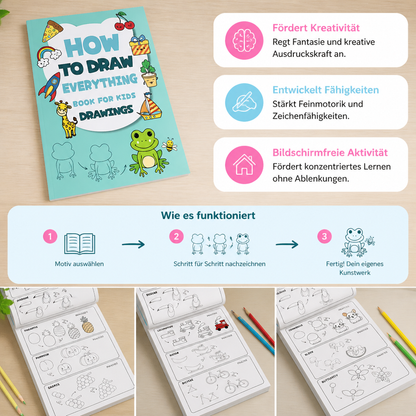 Montessori-Zeichenlernbuch – Schritt für Schritt zeichnen lernen und üben