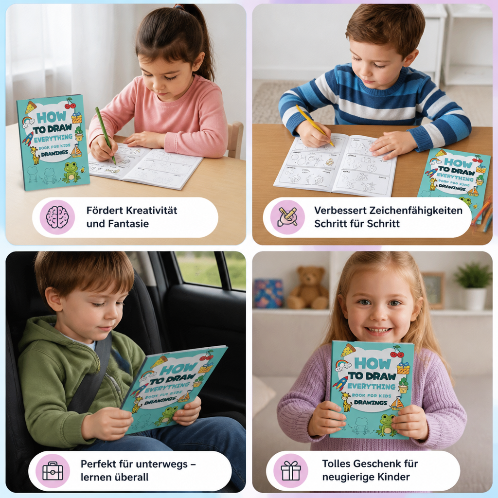 Montessori-Zeichenlernbuch – Schritt für Schritt zeichnen lernen und üben