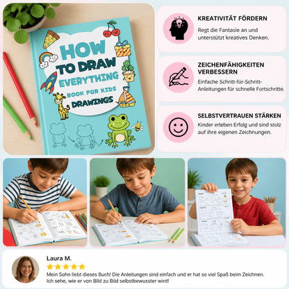 Montessori-Zeichenlernbuch – Schritt für Schritt zeichnen lernen und üben