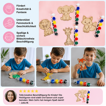 DIY-Holz-Bastelset zum Bemalen & Spielen für Kinder