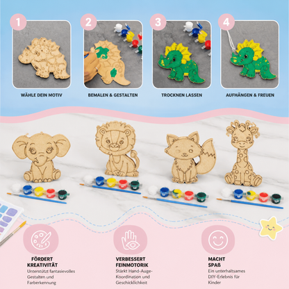 DIY-Holz-Bastelset zum Bemalen & Spielen für Kinder