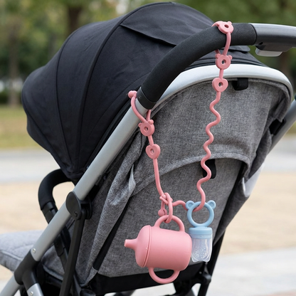 Silikon Baby-Kette mit Anti-Verlust-Schutz – für Schnuller & Spielzeug (5 Stück)