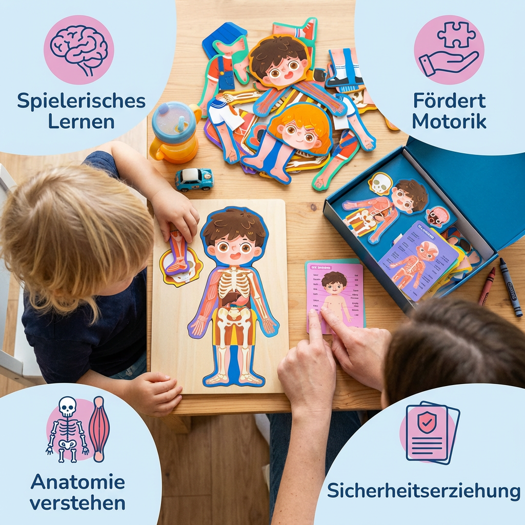 Holz Körper-Puzzle für Kinder – Anatomie spielerisch lernen