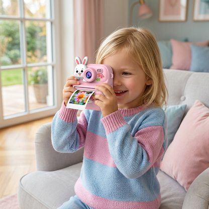 Kinder Sofortbildkamera mit Mini-Thermodrucker – Dual-Kamera & HD-Video (1080p)