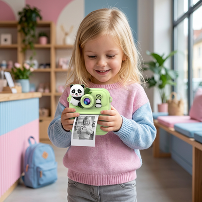Kinder Sofortbildkamera mit Mini-Thermodrucker – Dual-Kamera & HD-Video (1080p)