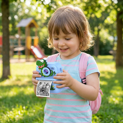 Kinder Sofortbildkamera mit Mini-Thermodrucker – Dual-Kamera & HD-Video (1080p)