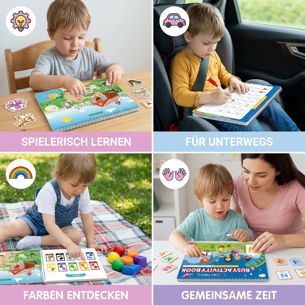 Montessori Beschäftigungsbuch für Kinder – Spielerisches Lernen & Frühförderung