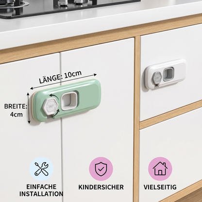 2er Set Kindersicherung für Schrank, Kühlschrank & Schubladen – Multifunktionaler Sicherheitsverschluss für Babys & Kinder