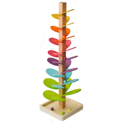 Montessori Regenbogen Murmel Holzturm