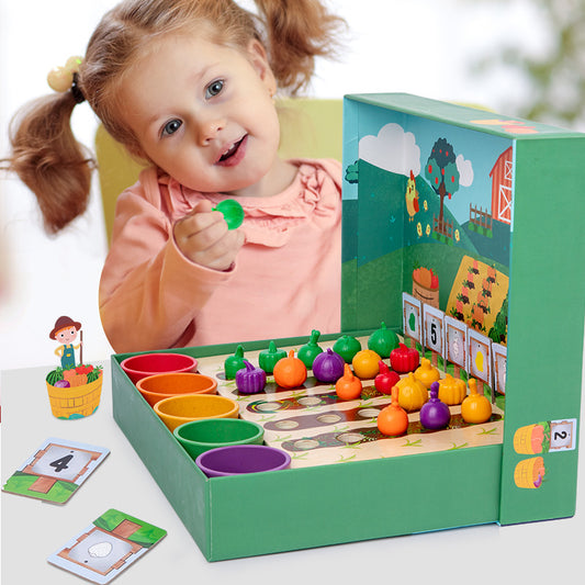 Montessori Sortier Farben & Zahlenfarm Lernspiel