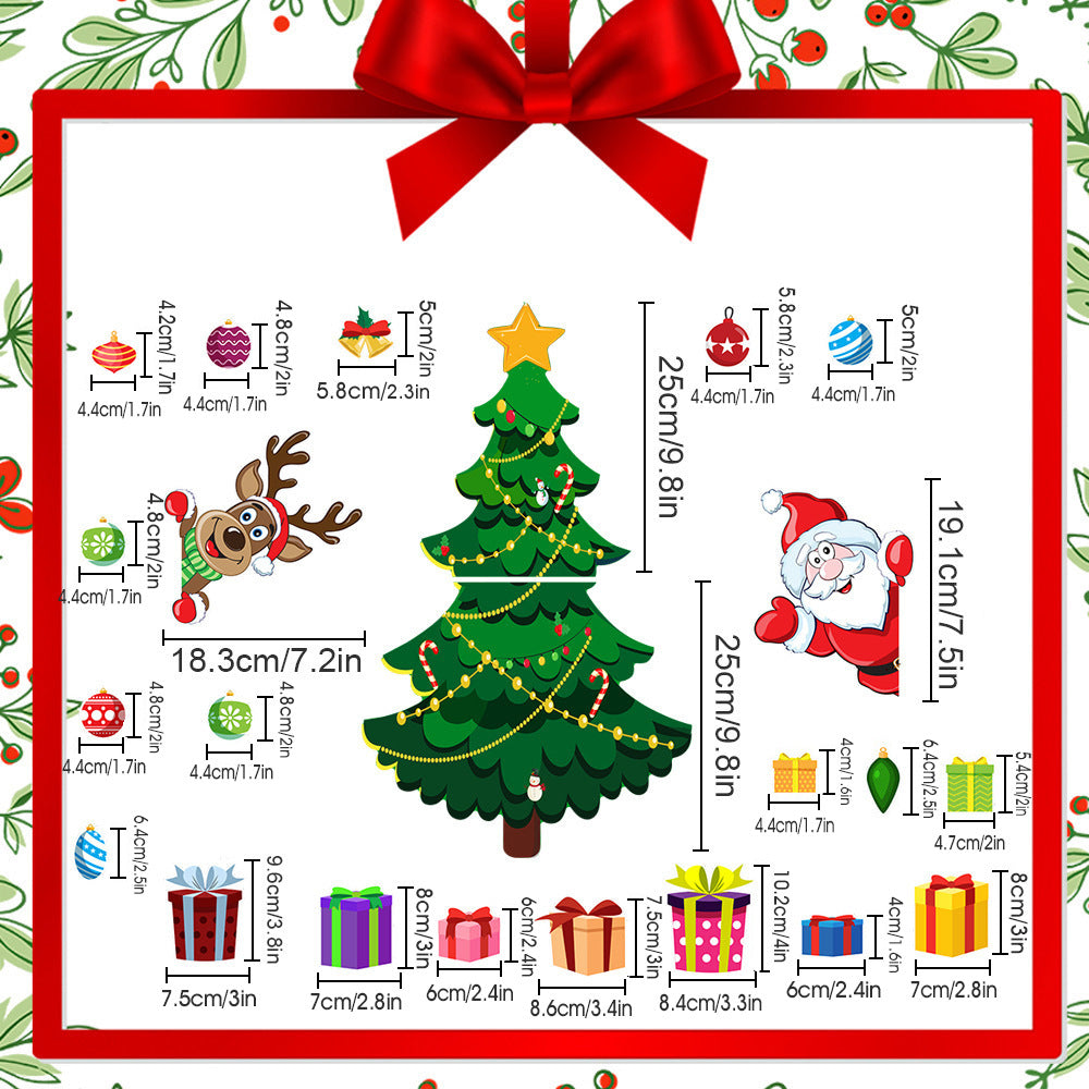 Weihnachtliches Montessori Magnet Sticker Set zum Selber Dekorieren