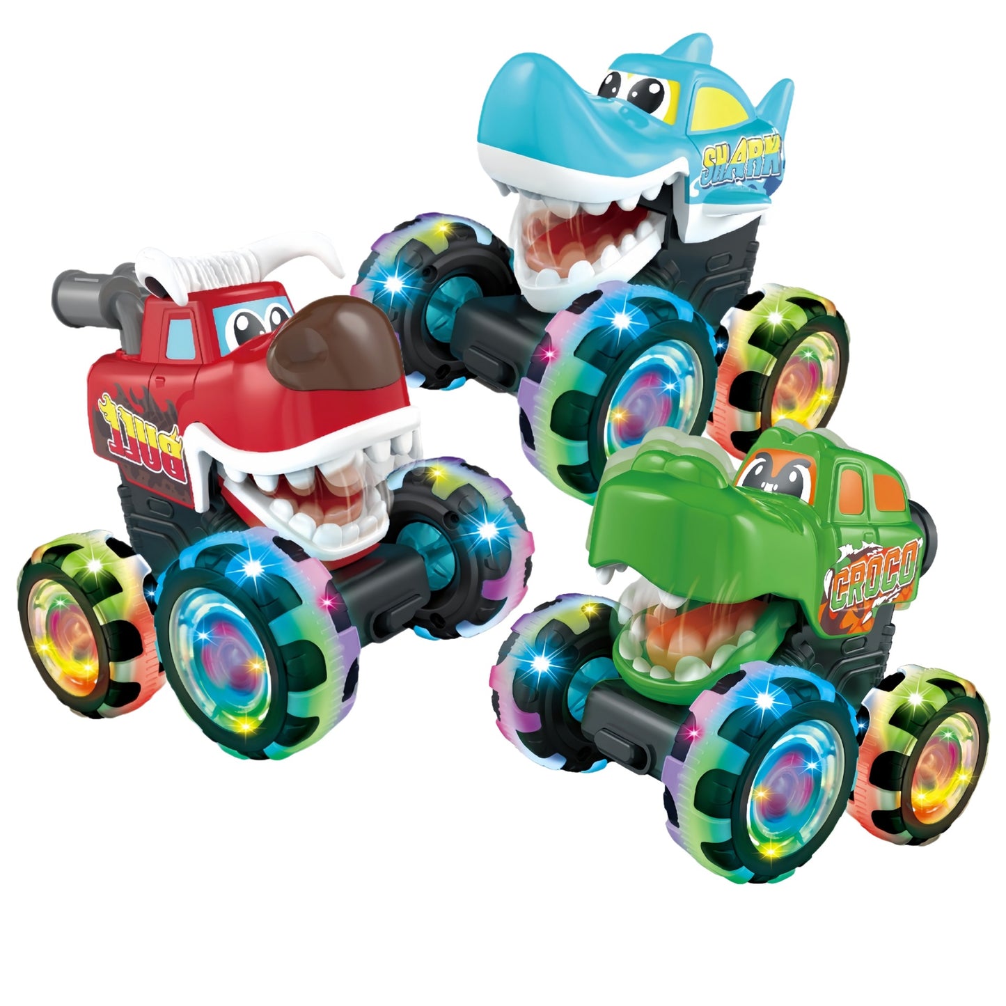 Leuchtende Monstertruck Spielautos