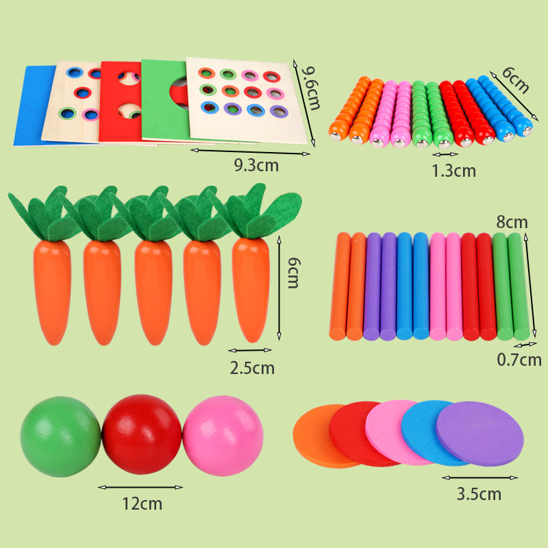 6in1 Montessori Holz Formen und Figuren Lernspiel Würfel