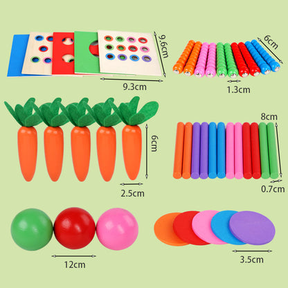 6in1 Montessori Holz Formen und Figuren Lernspiel Würfel