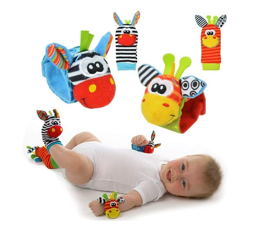 Sensorische Baby Plüschsocken und Armband