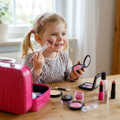 Make-up-Spielset für Mädchen – Sicheres Kinder-Kosmetikset mit praktischer Tasche