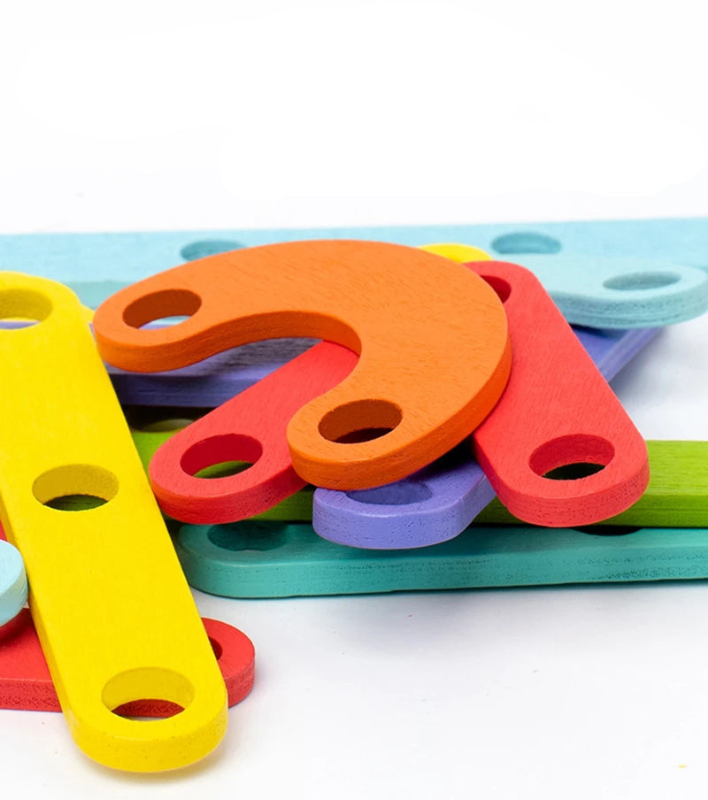 Kreatives Montessori Nagel Puzzle Spielzeug Aus Holz
