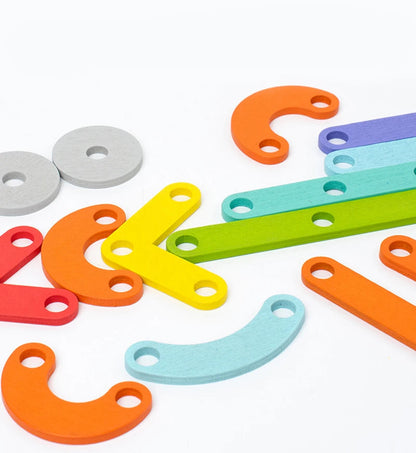 Kreatives Montessori Nagel Puzzle Spielzeug Aus Holz