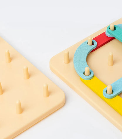 Kreatives Montessori Nagel Puzzle Spielzeug Aus Holz