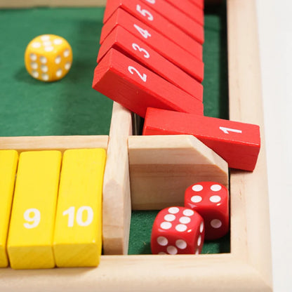 ShutTheBox Familien Klappenspiel 4 Spieler Set