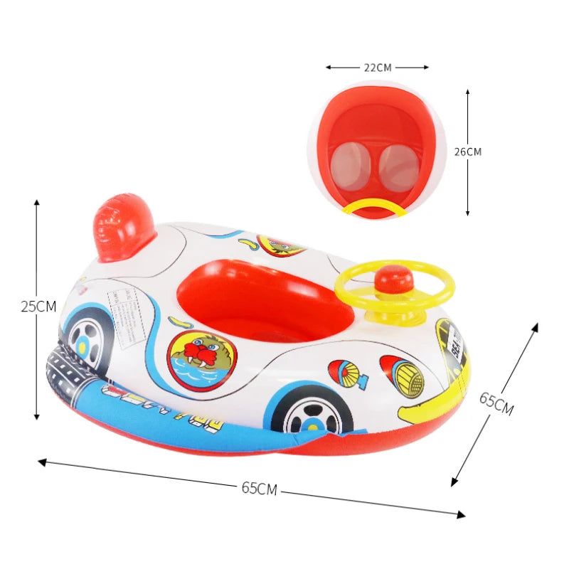 Aufblasbarer Baby Schwimmring mit Lenkrad