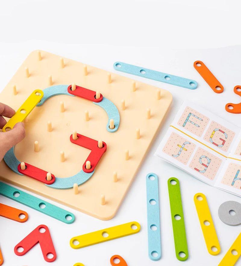 Kreatives Montessori Nagel Puzzle Spielzeug Aus Holz