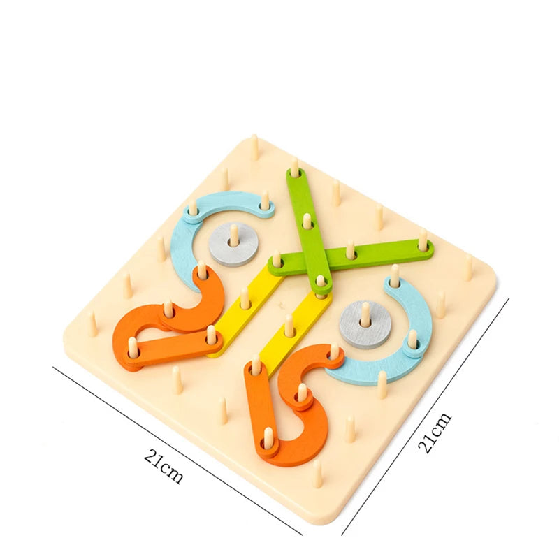 Kreatives Montessori Nagel Puzzle Spielzeug Aus Holz