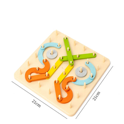Kreatives Montessori Nagel Puzzle Spielzeug Aus Holz