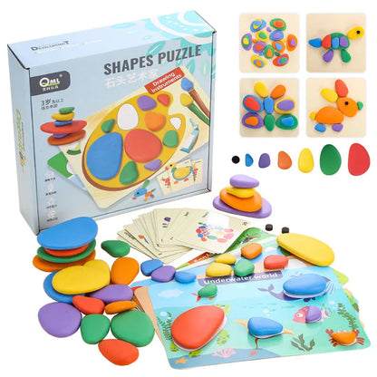 Pädagogisches Montessori Farben und Formen Puzzle und Rätsel Set