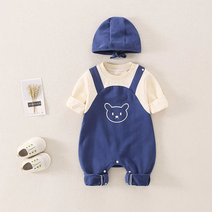 Super Weicher Kinder Overall mit Bärenmotiv – Stylischer Spielanzug für Kleine