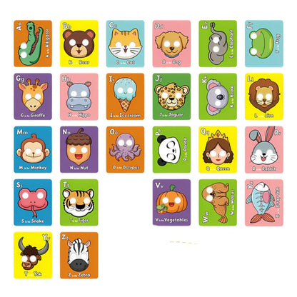 Alphabet Lernkarten mit Tierdesigns