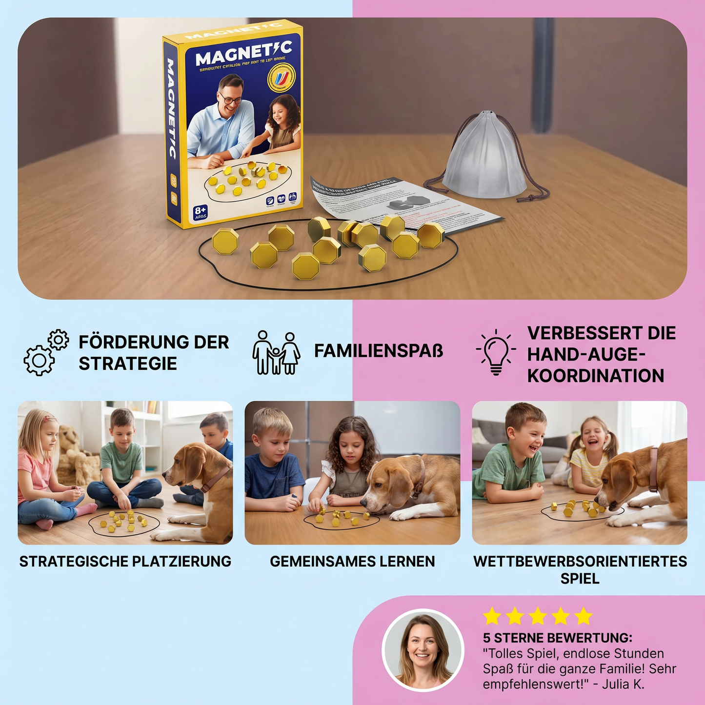 Magnetisches Strategie-Spiel – Interaktives Geschicklichkeitsspiel für die ganze Familie
