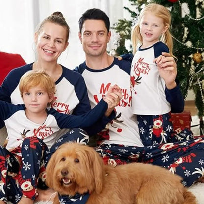 Weihnachts-Pyjama-Set für die Familie – Lustiger Rentier-Druck für Groß und Klein