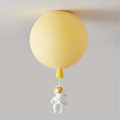 Moderne Mond/Astronaut LED-Deckenleuchte für Kinderzimmer