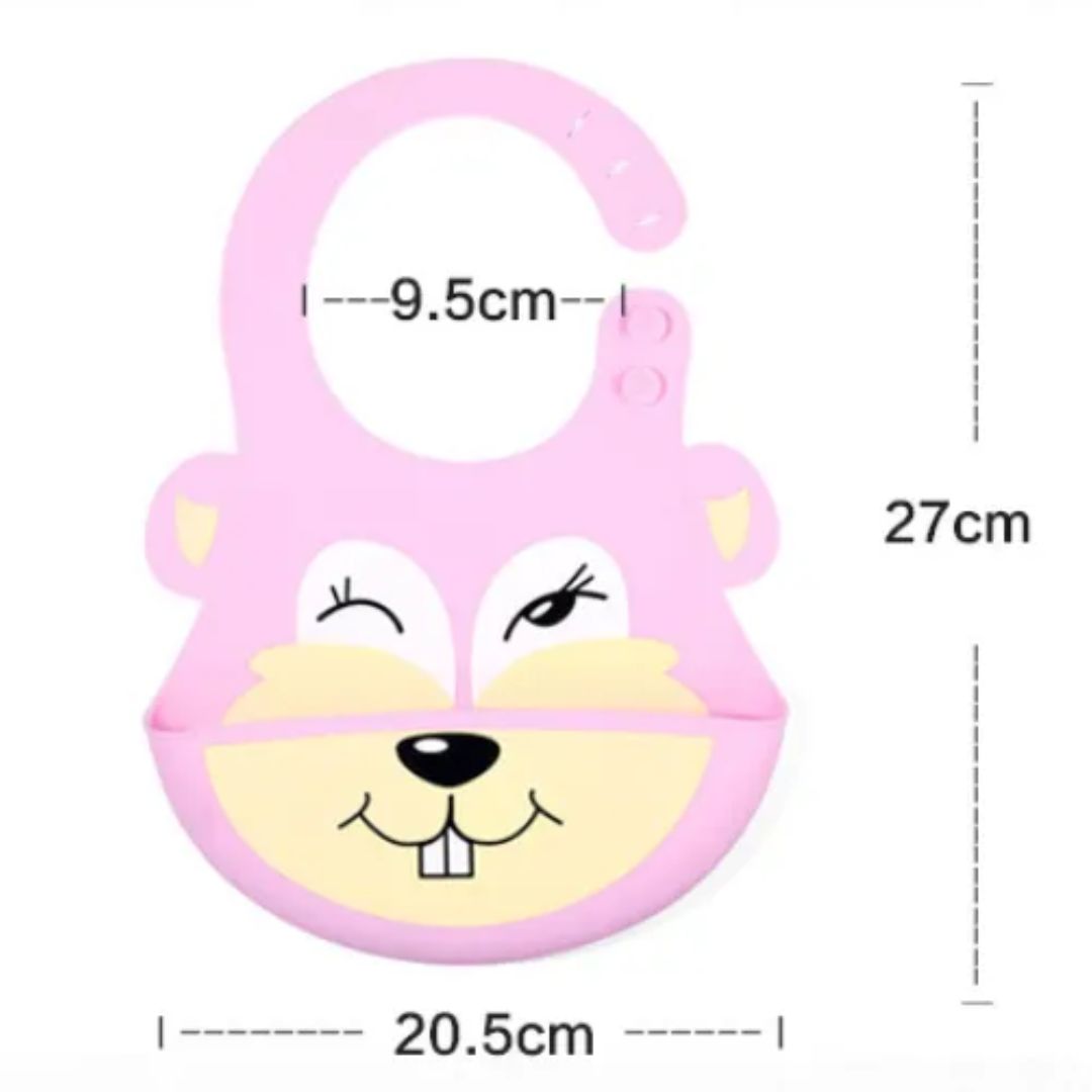 Kinder Lätzchen Set – Bunte Silikon Lätzchen mit Tiermotiven für Babys