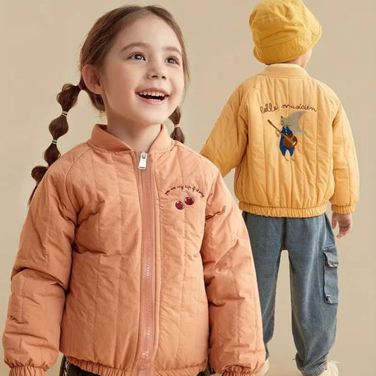 Wintermantel aus Baumwolle mit Stickerei für Kinder - Kuschelig und Warm