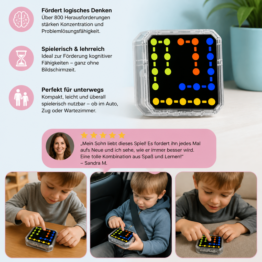 Smartes LED-Logik-Puzzlespiel – Über 800 knifflige Gehirntraining-Level