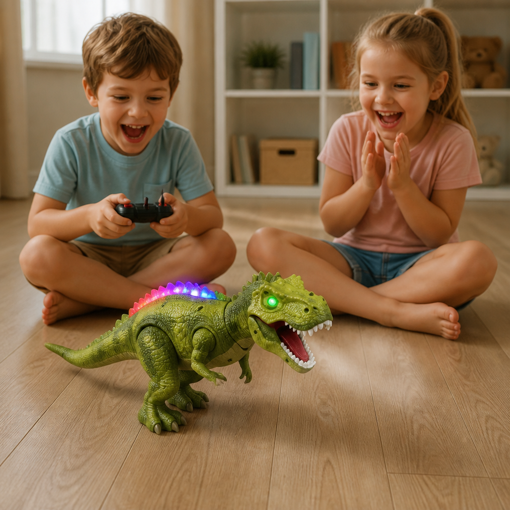 Ferngesteuerter laufender T-Rex – RC-Dinosaurier mit Sprühnebel, Licht & Sound