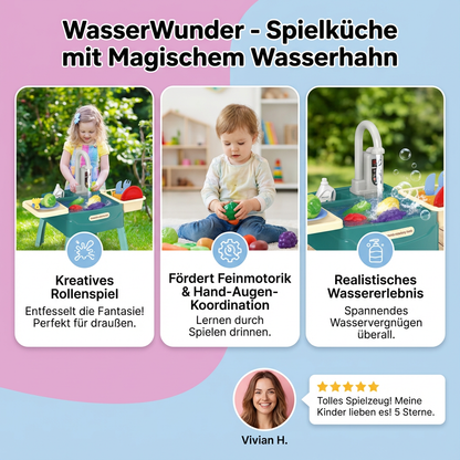 WasserWunder - Spielküche mit Magischem Wasserhahn