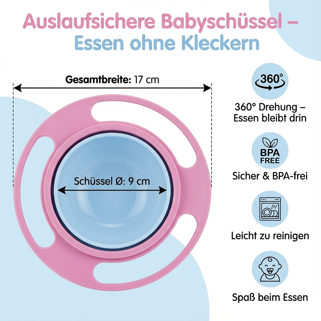 Auslaufsichere Babyschüssel – Essen ohne Kleckern